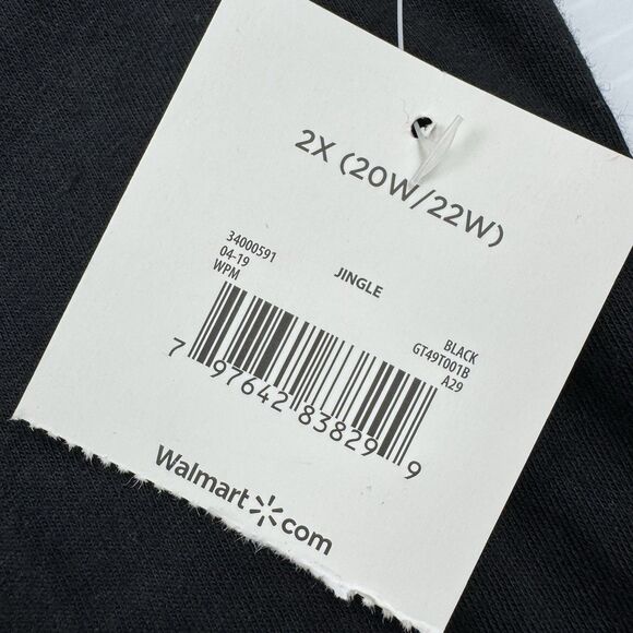 Holiday Time Women’s 2X Christmas T-Shirt Black Jingle All The Way Graphic Tee - Picture 3 of 8